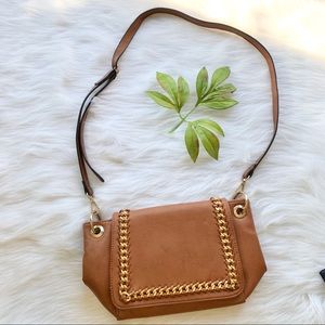 MMS Brown w/ Gold Crossbody Purse/Bag